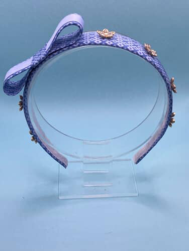Vintage Hermes Blue Silk Headband
