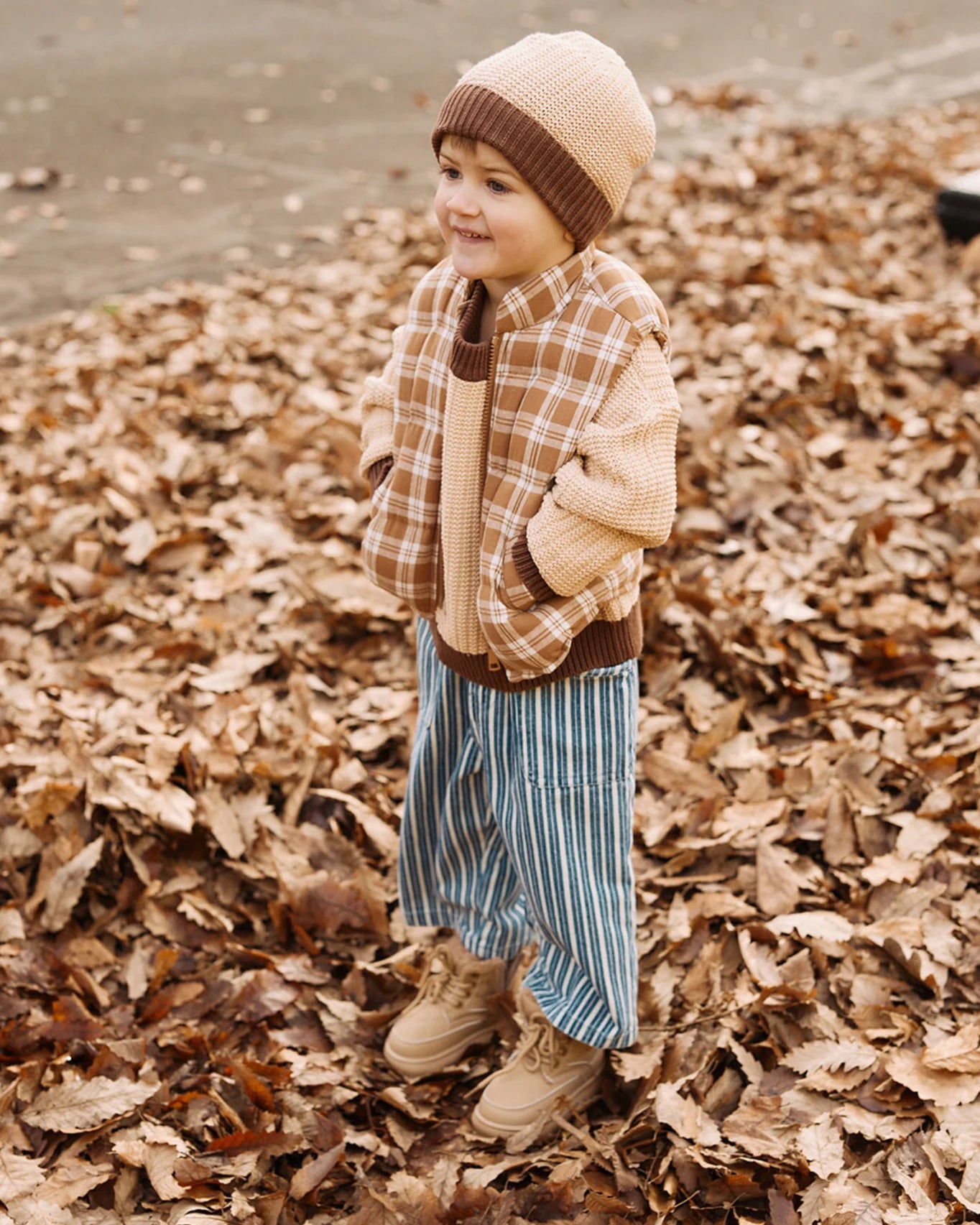 Walnut Liam Tan Check Vest