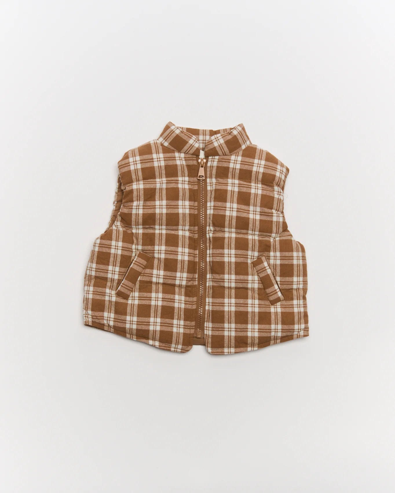 Walnut Liam Tan Check Vest