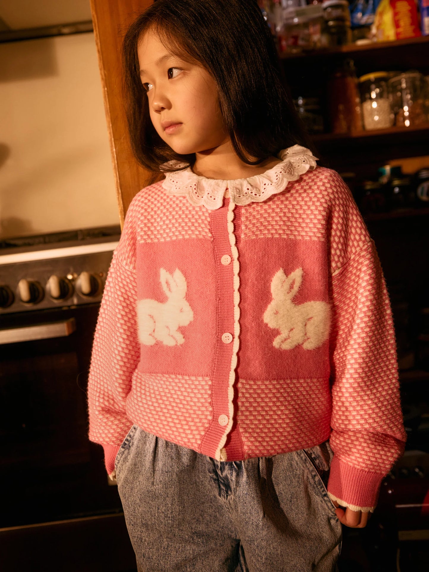 Goldie + Ace Bunny Knit Cardigan