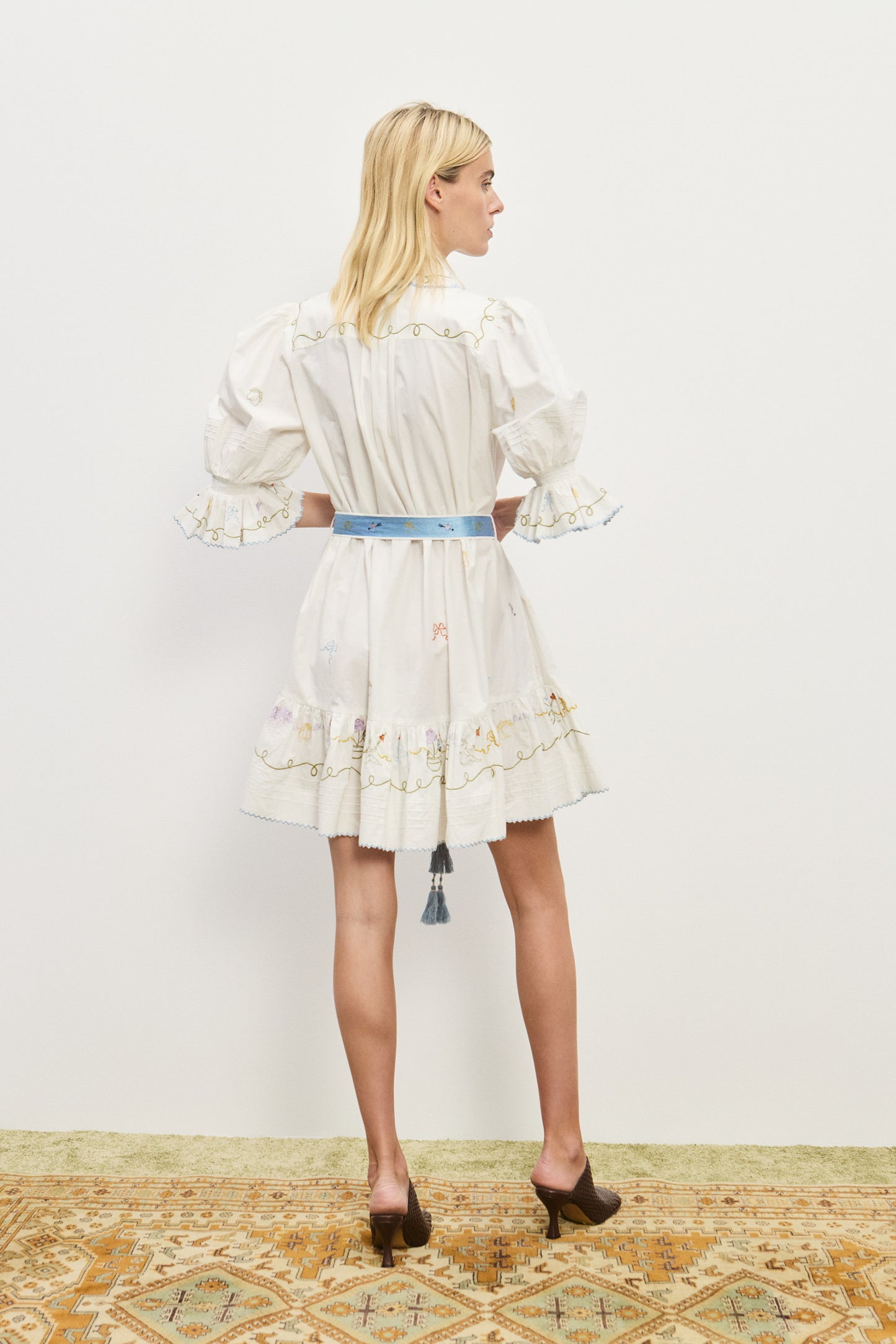 Alemais Giulia Embroidered Mini Dress