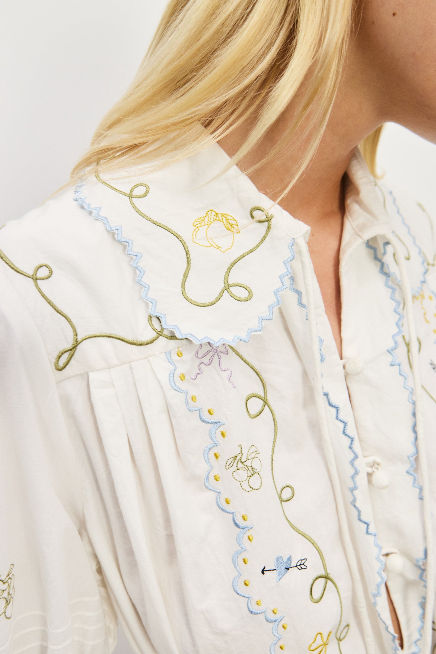Alemais Giulia Embroidered Mini Dress
