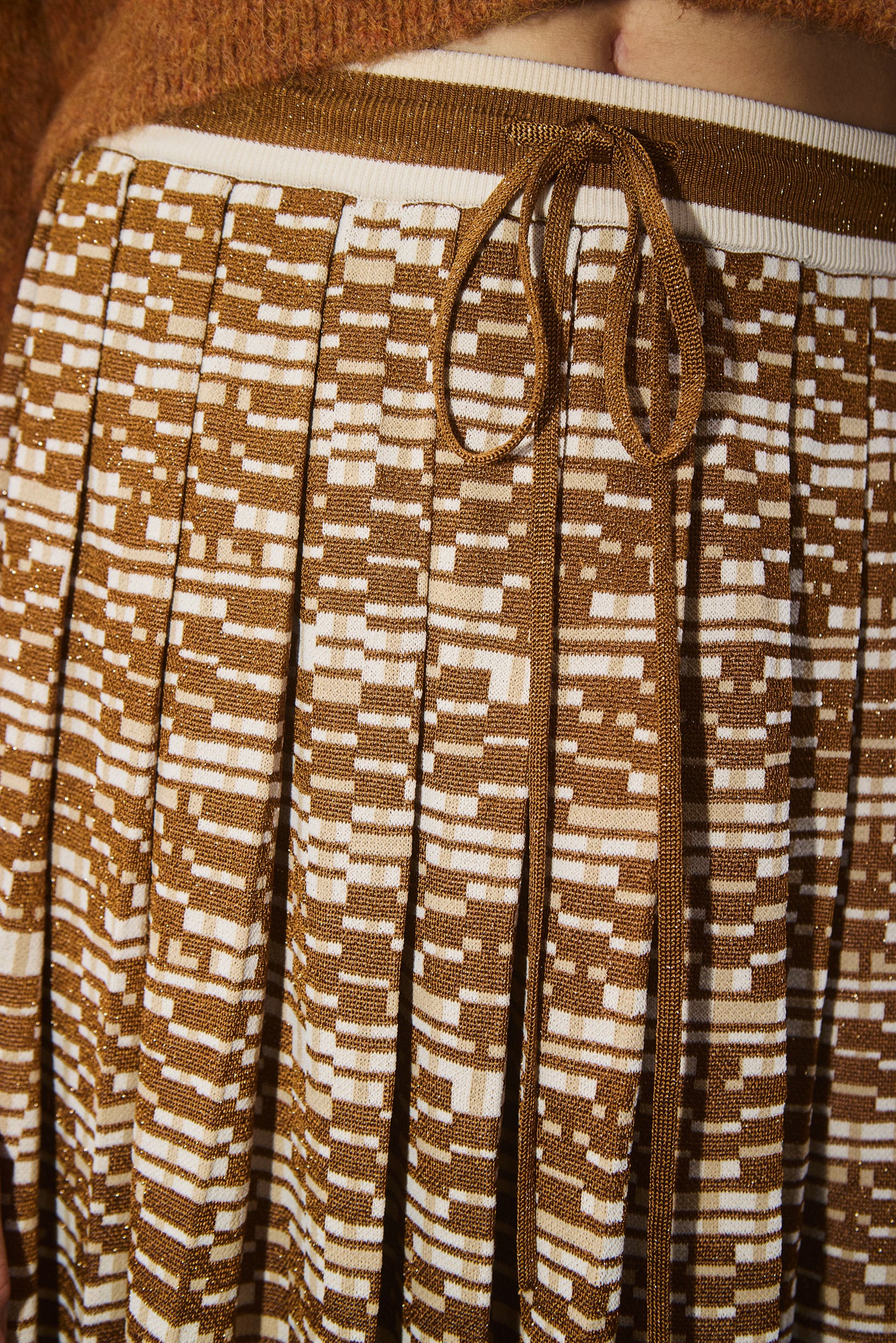 Alemais Elia Tobacco Cropped Cardigan