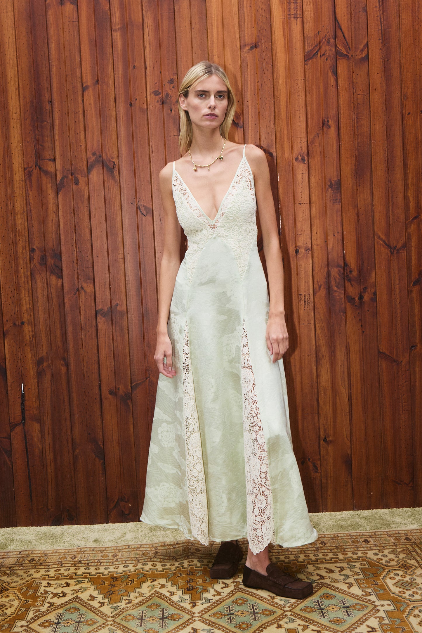 Alemais Apollonia Pistachio Slip Dress