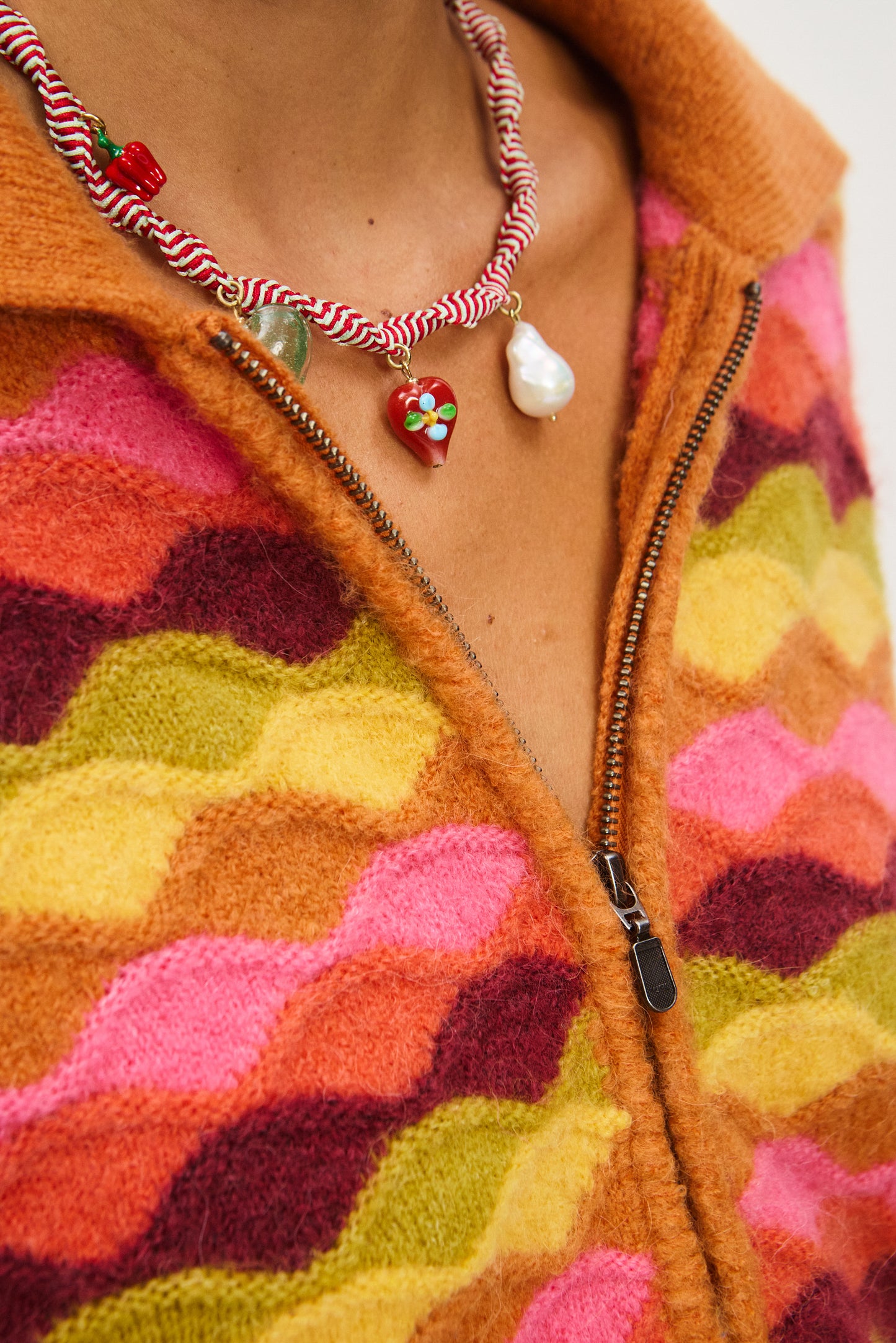 Alemais Tesori Rossa Macrame Necklace