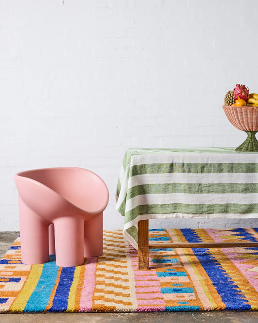 Kip & Co Moss Stripe Table Linen