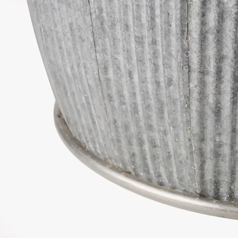 Wicka Baroque Fluted Metal Tin Planter