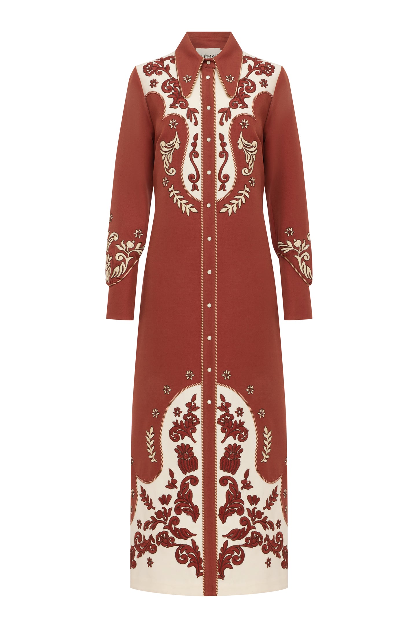 Alemais Duke Embroidered Shirtdress