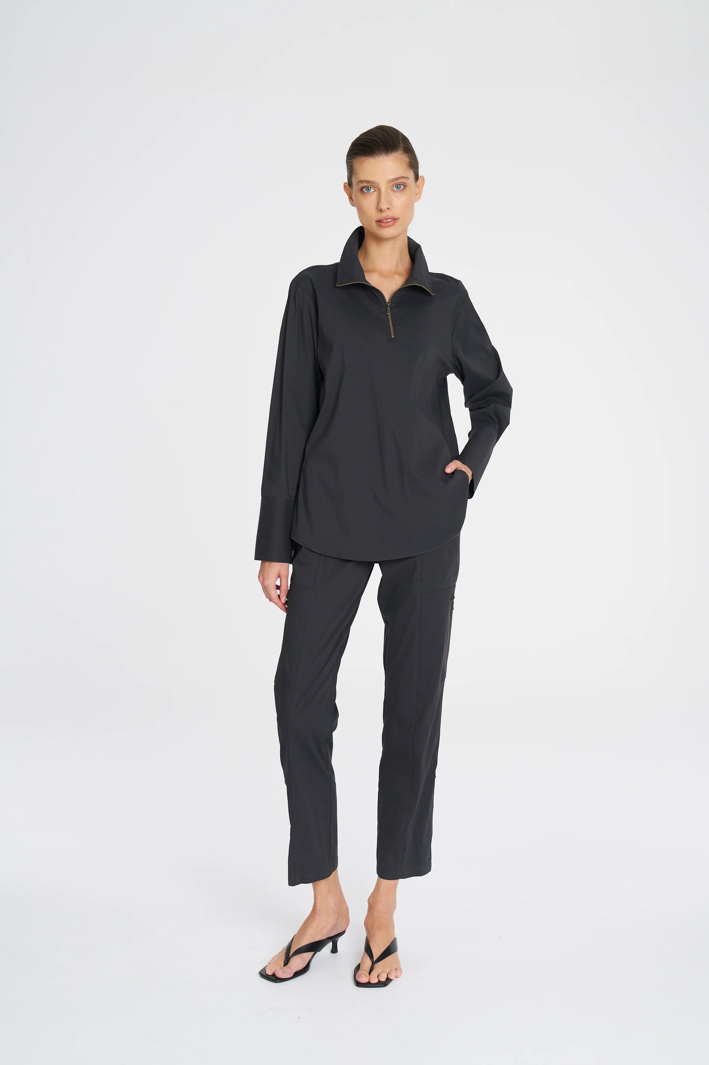 Mela Purdie Half Zip Blouse