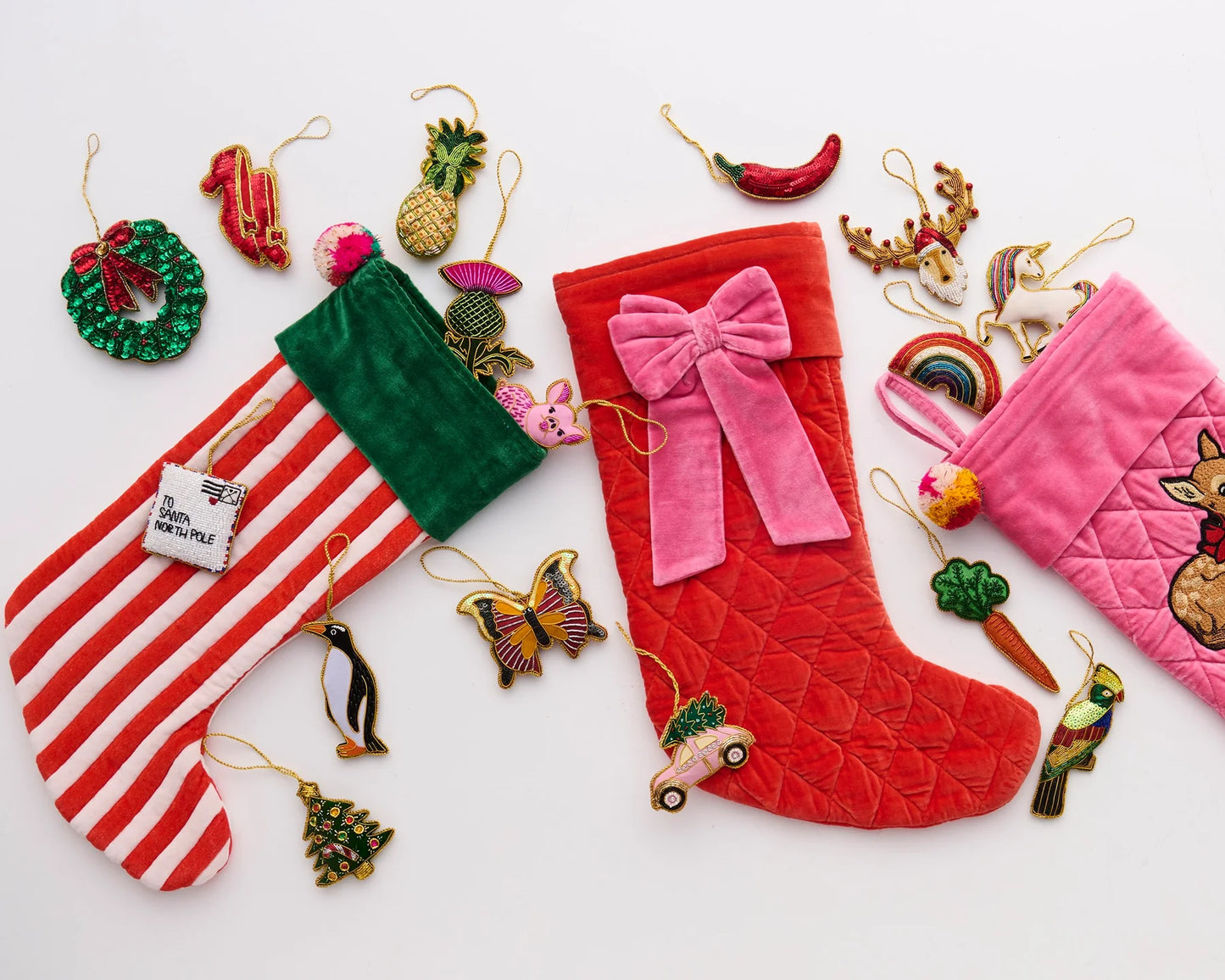 Kip & Co Christmas Bow Velvet Stocking