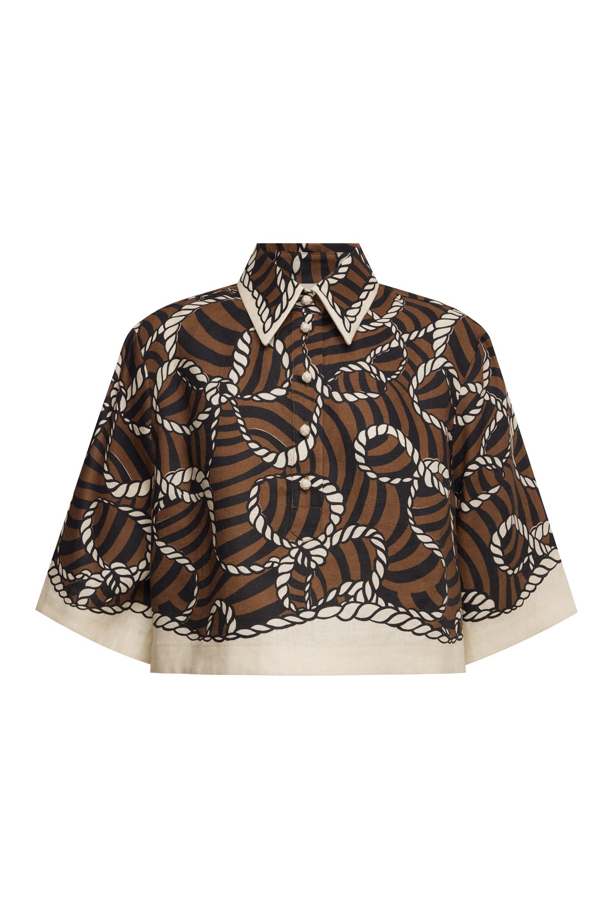 Alemais Sail cropped Shirt