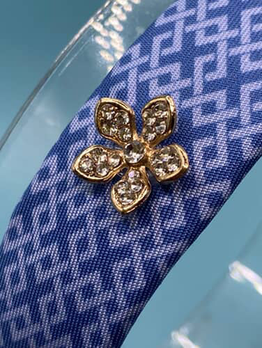 Vintage Hermes Blue Silk Headband