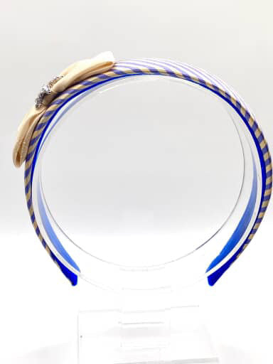 Vintage Ferragamo & Gucci Blue Striped Headband