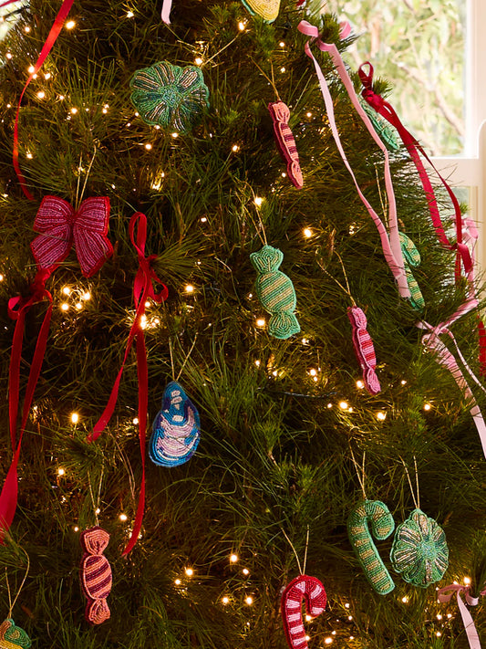 Bonnie & Neil Beaded Christmas Decoration