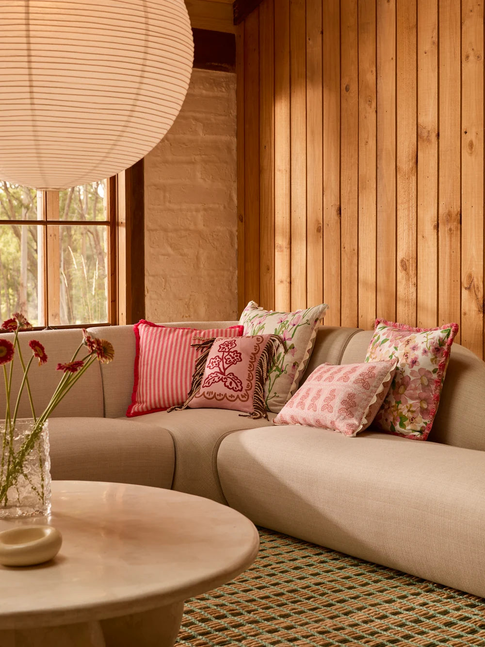 Bonnie & Neil Prairie Pink Cushion