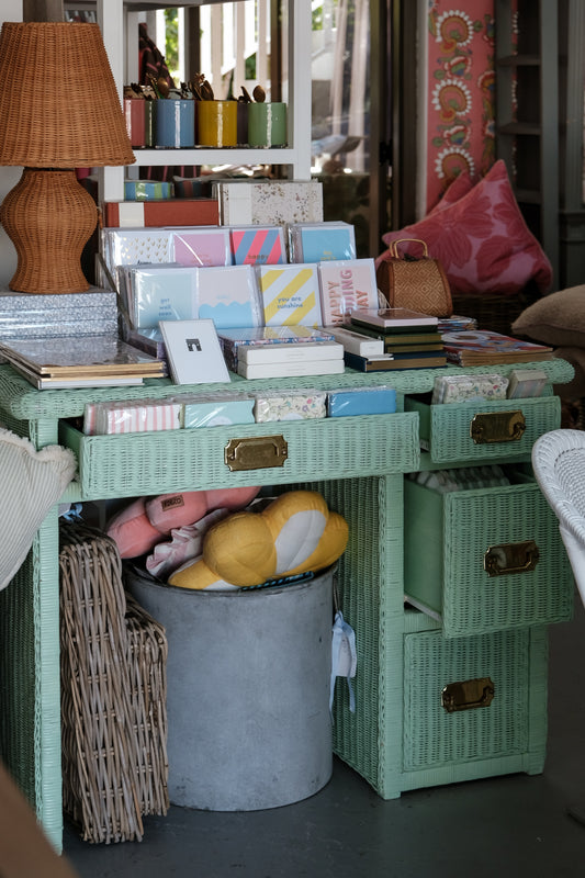 Vintage Rattan Desk