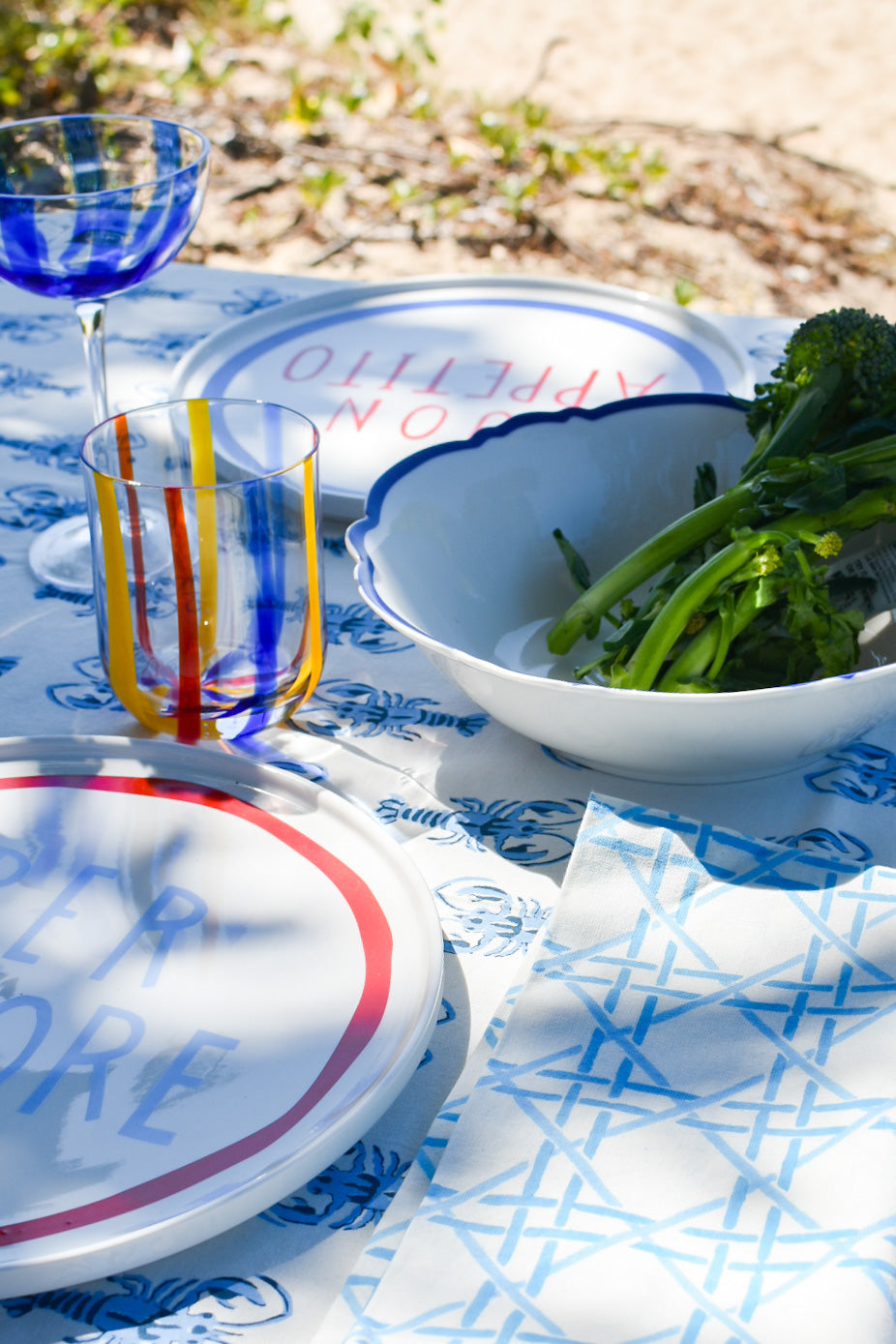 Mandalay Designs Lobster Table Linen