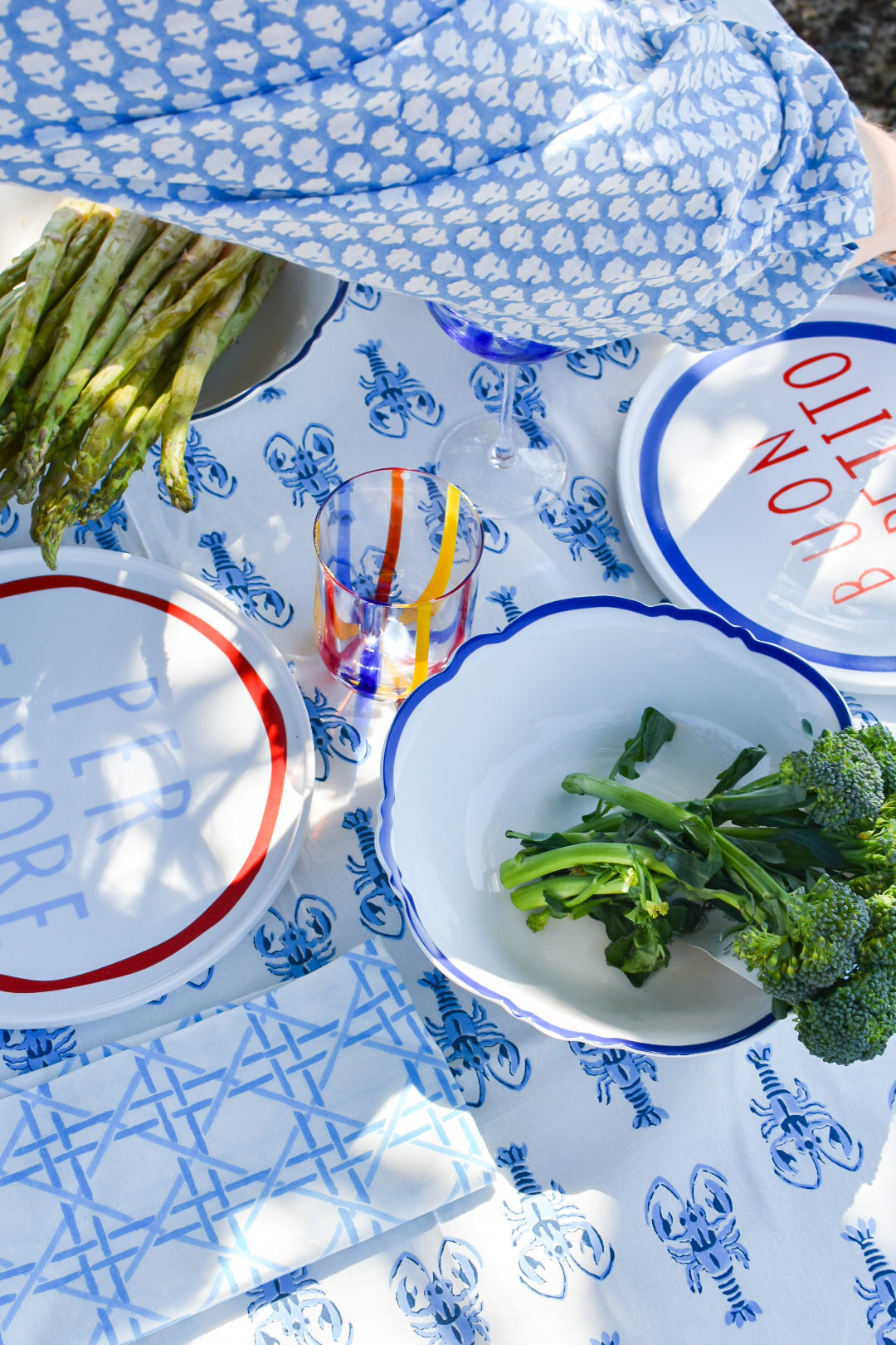 Mandalay Designs Lobster Table Linen