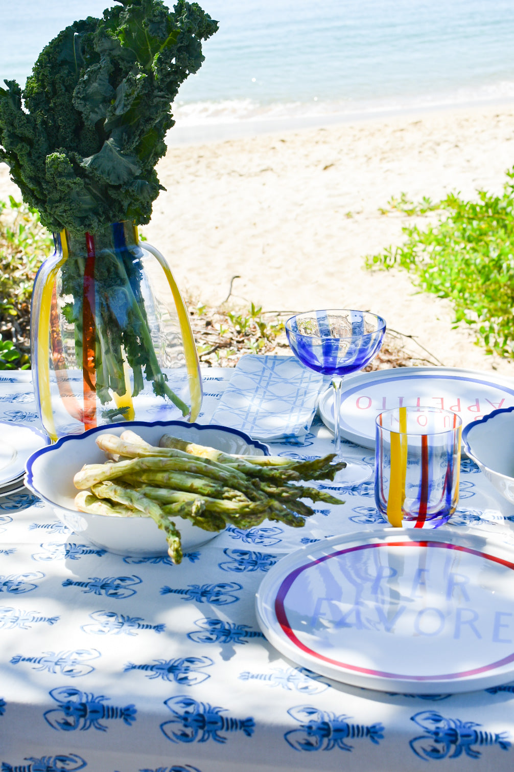 Mandalay Designs Lobster Table Linen