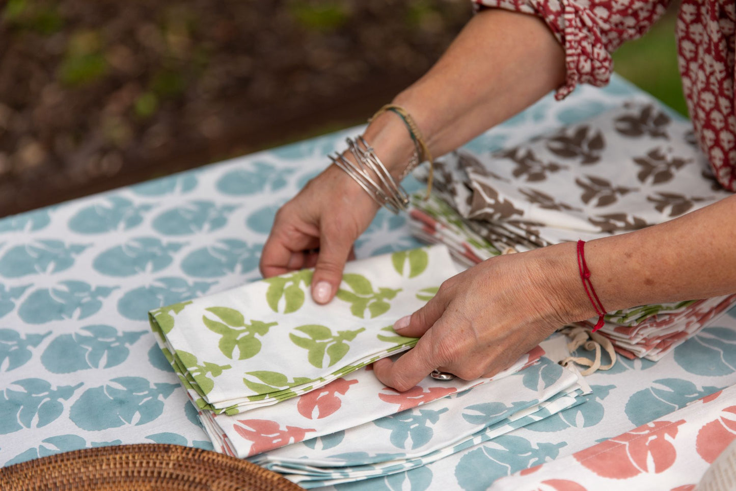 Mandalay Designs Buttercup Table Linen - Terracotta