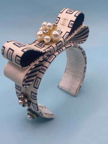 Vintage Chanel Logo Cuff