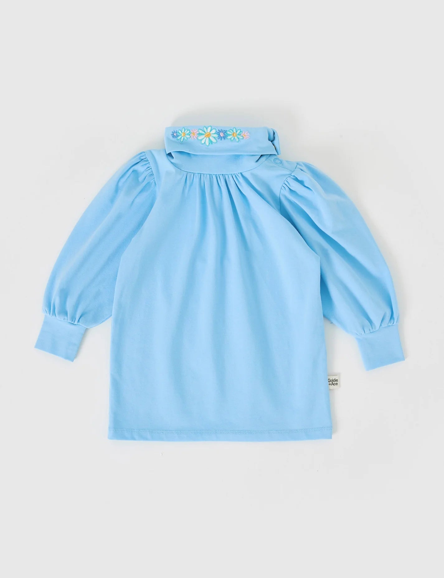 Goldie + Ace Sophia Embroidered Puff Sleeve Skivvy