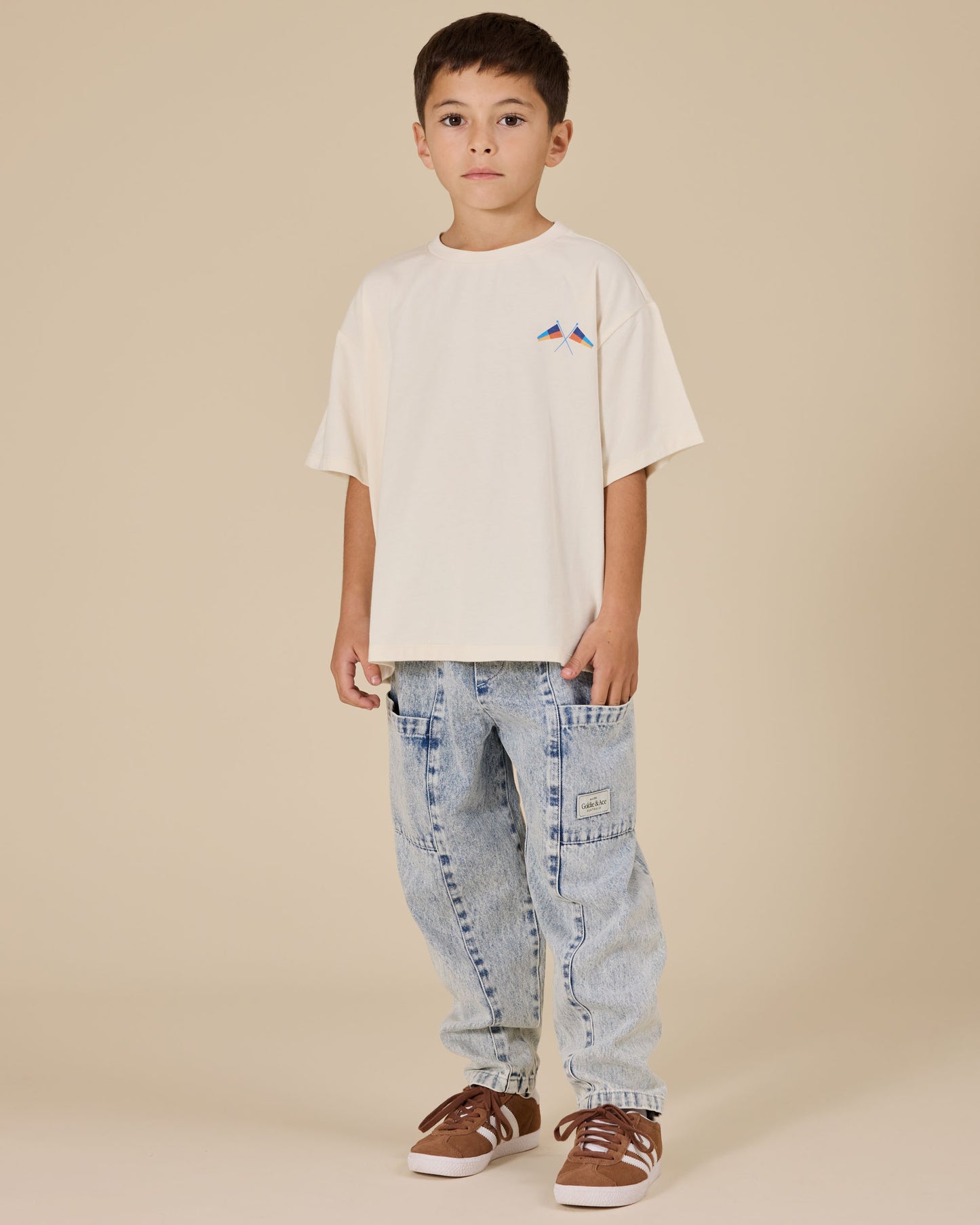 Goldie + Ace Nautical Flag Oversized Tee