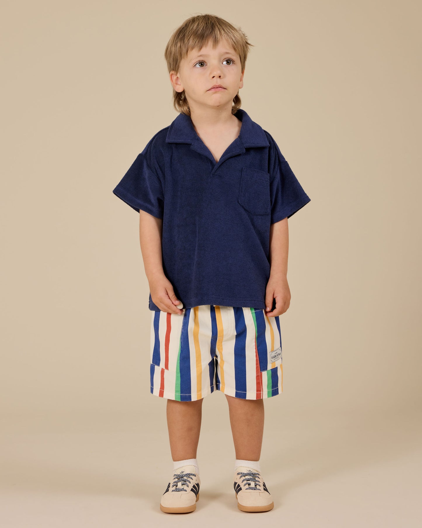 Goldie + Ace 90's Bold Stripe Noah Denim Shorts