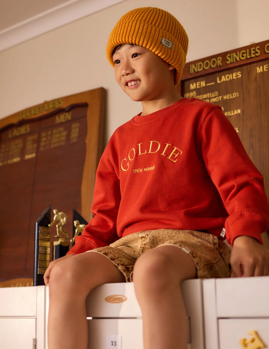 Goldie + Ace Crew Embroidered Sweater WAS $59.95