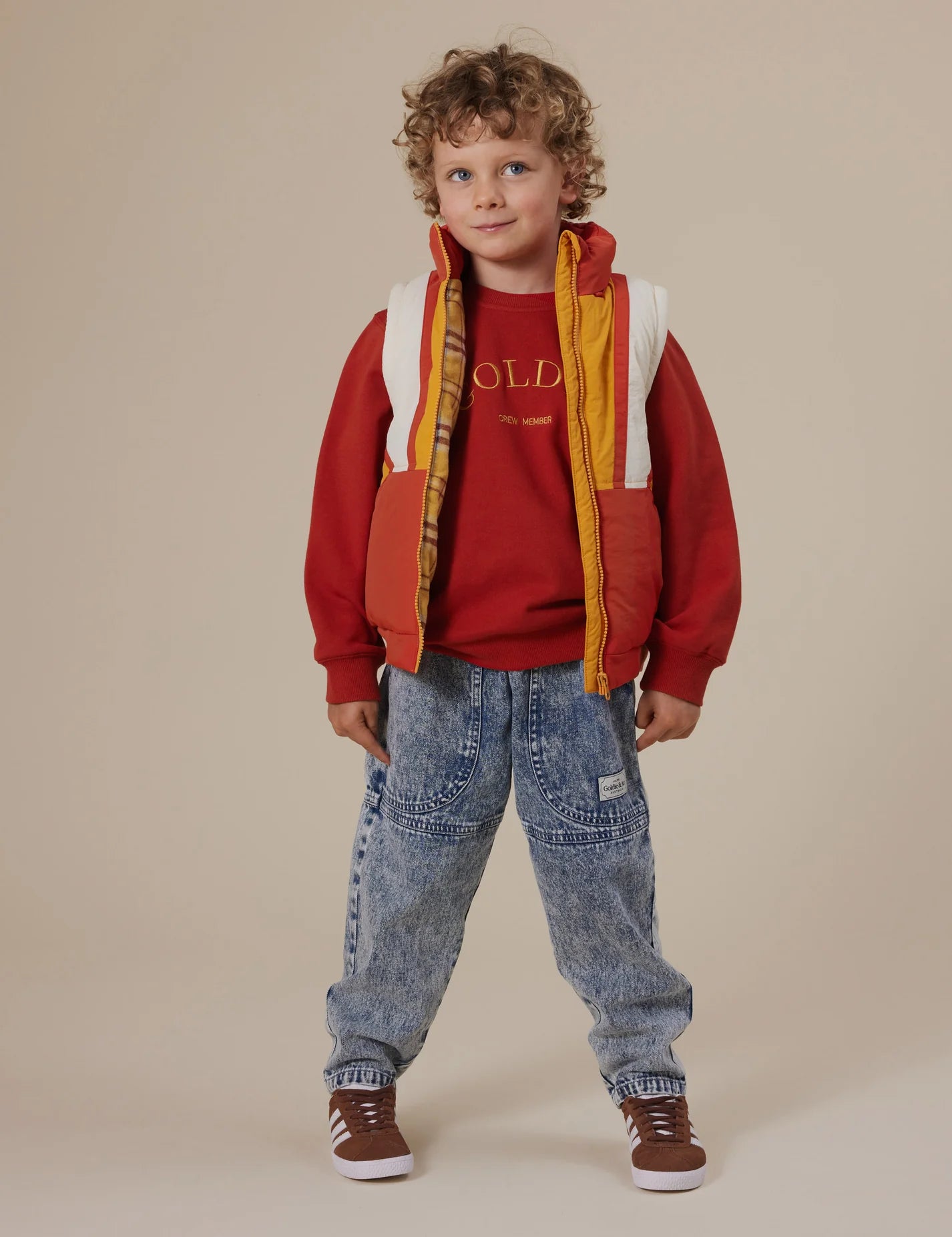 Goldie + Ace Crew Embroidered Sweater