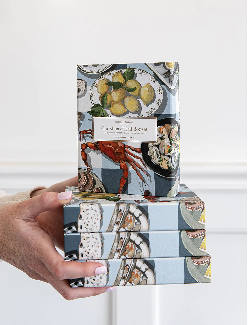 Bespoke Letterpress The Christmas Table Greeting Card Boxset WAs $35