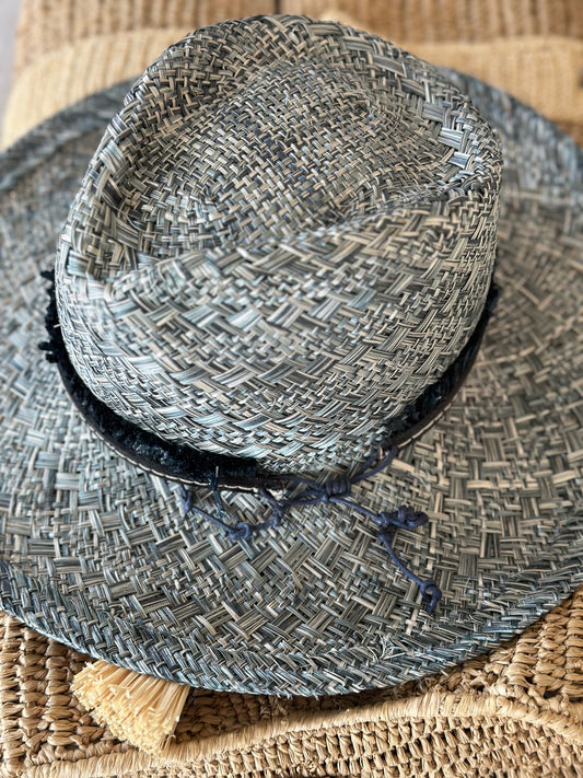 Axel Mano Denim Sisal Fedora WAS $495