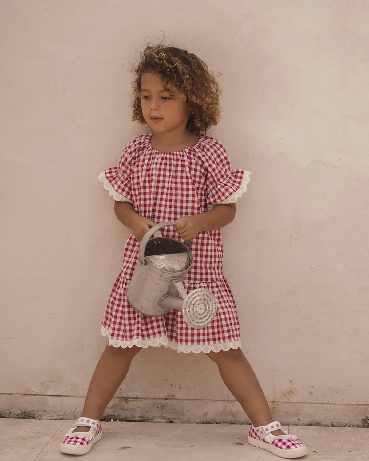 Alexa Dress - Red White Check