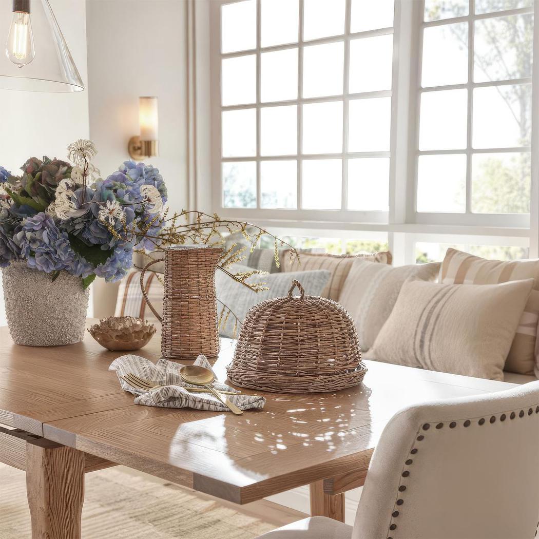 Rattan Jug with Glass Insert