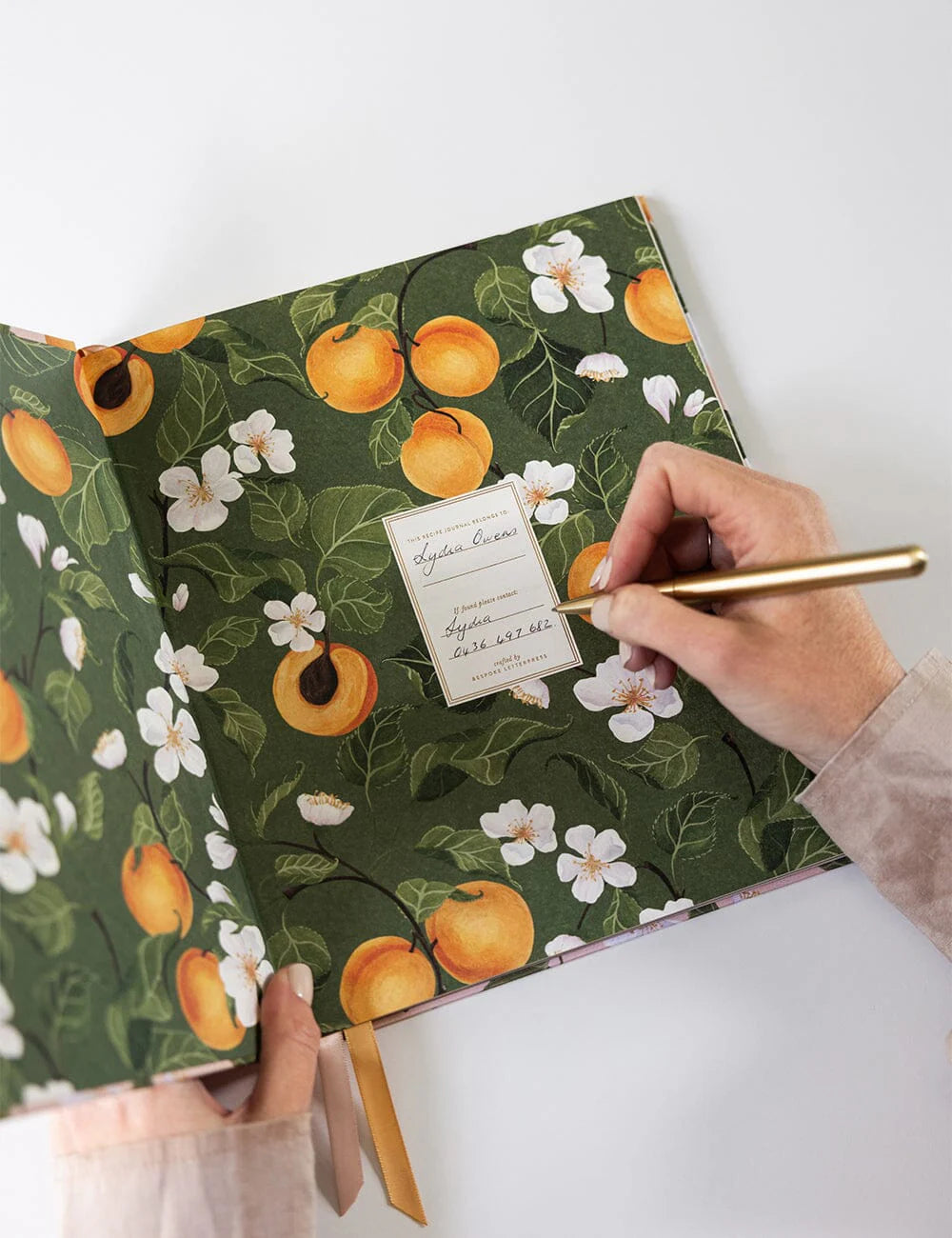 Bespoke Letterpress Heirloom Recipe Book Journal