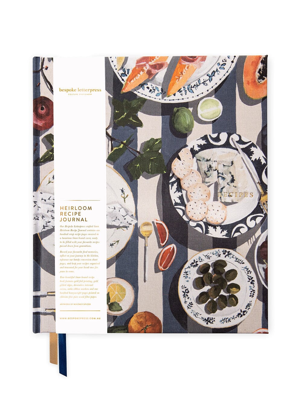 Bespoke Letterpress Heirloom Recipe Book Journal