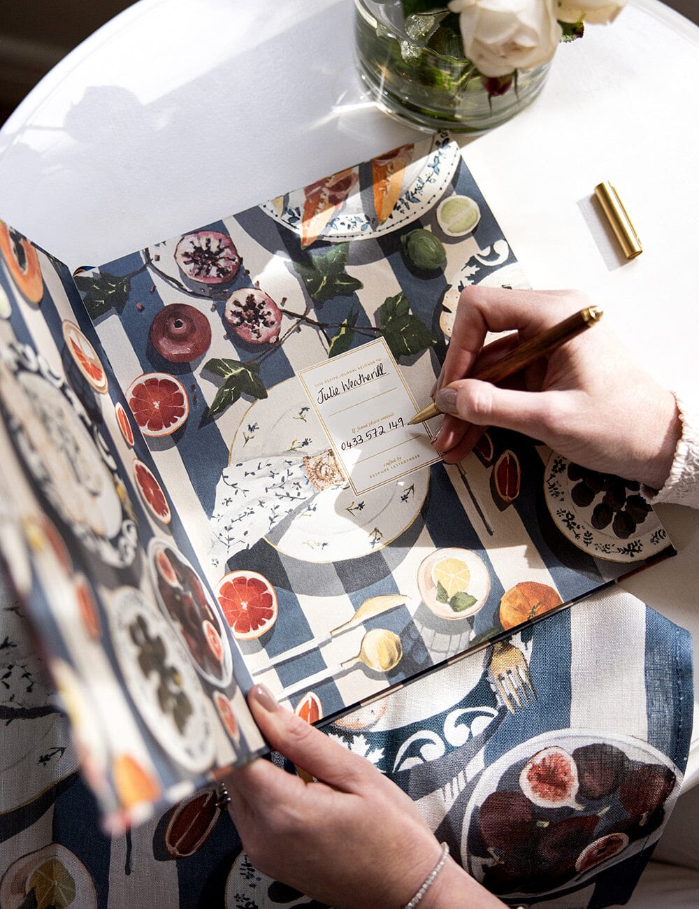 Bespoke Letterpress Heirloom Recipe Book Journal