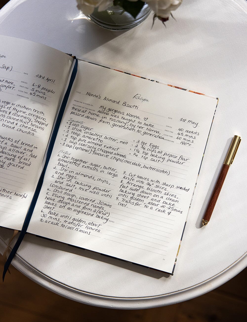 Bespoke Letterpress Heirloom Recipe Book Journal