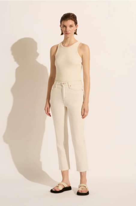 Outland Denim Zoe High Straight Crop Jean WAS $260