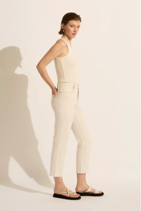 Outland Denim Zoe High Straight Crop Jean WAS $260
