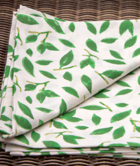Mandalay Designs Citrus Leaves Table Linen