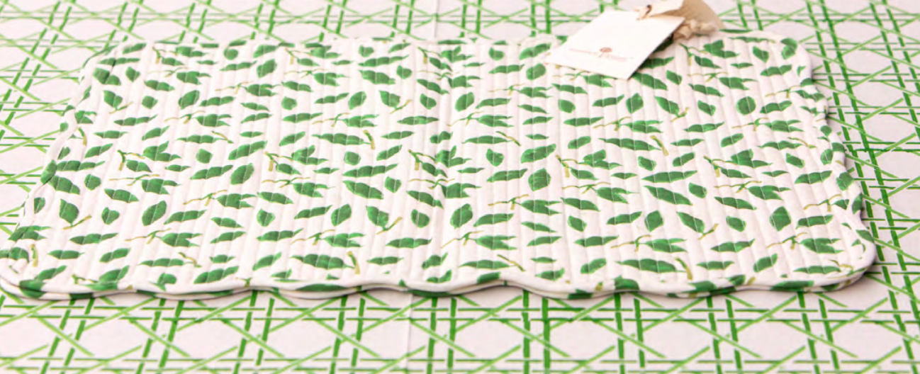 Mandalay Designs Citrus Leaves Table Linen