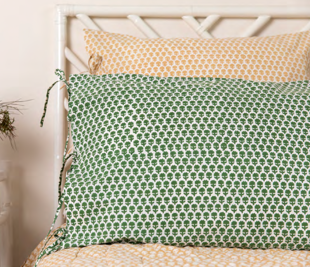 Mandalay Designs Petal Green Bed Linen