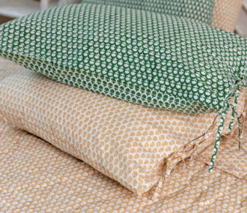 Mandalay Designs Petal Green Bed Linen