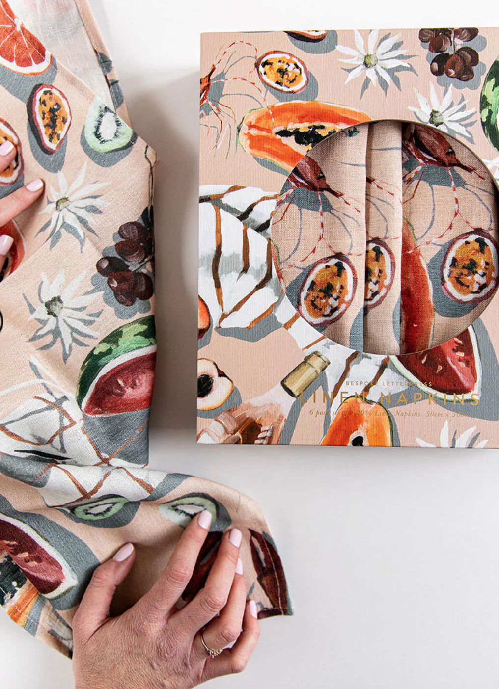 Bespoke Letterpress Linen Tablecloth