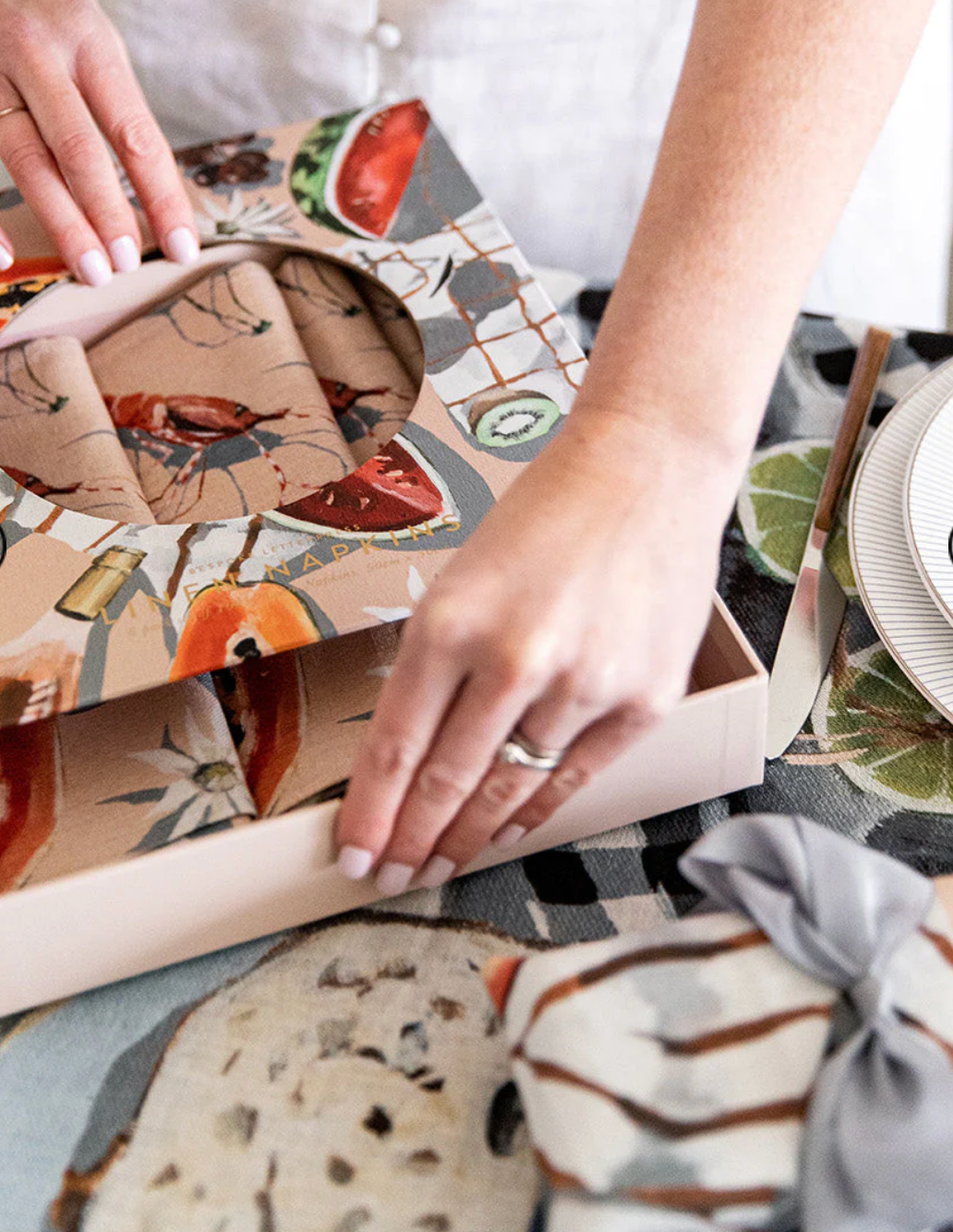 Bespoke Letterpress Linen Tablecloth