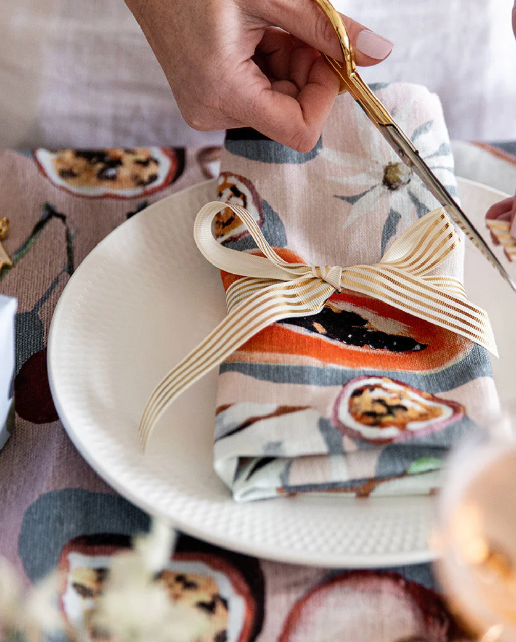 Bespoke Letterpress Linen Tablecloth