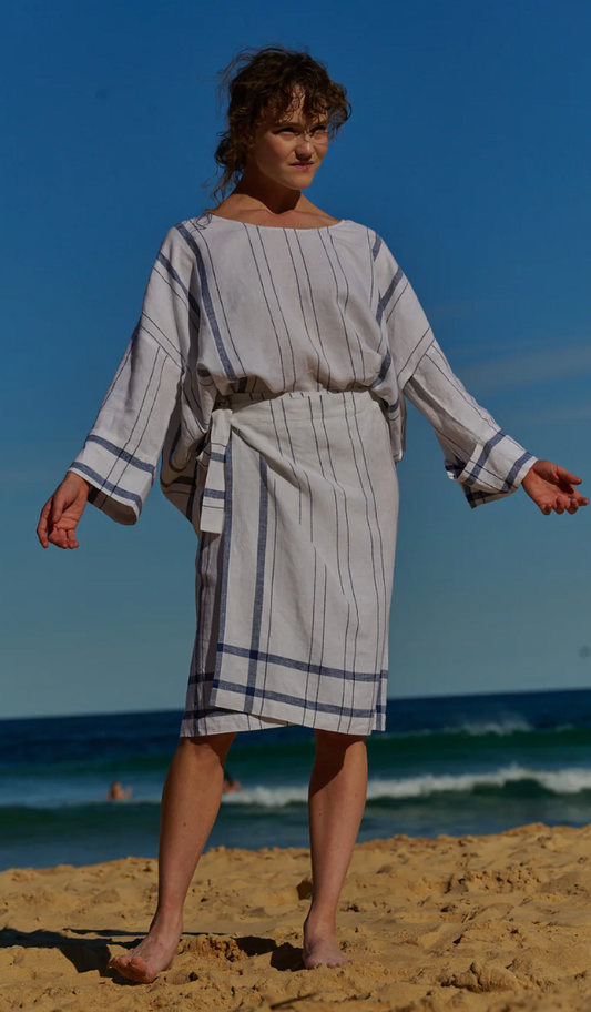 Porcelain Tide Sarong Skirt WAS $320