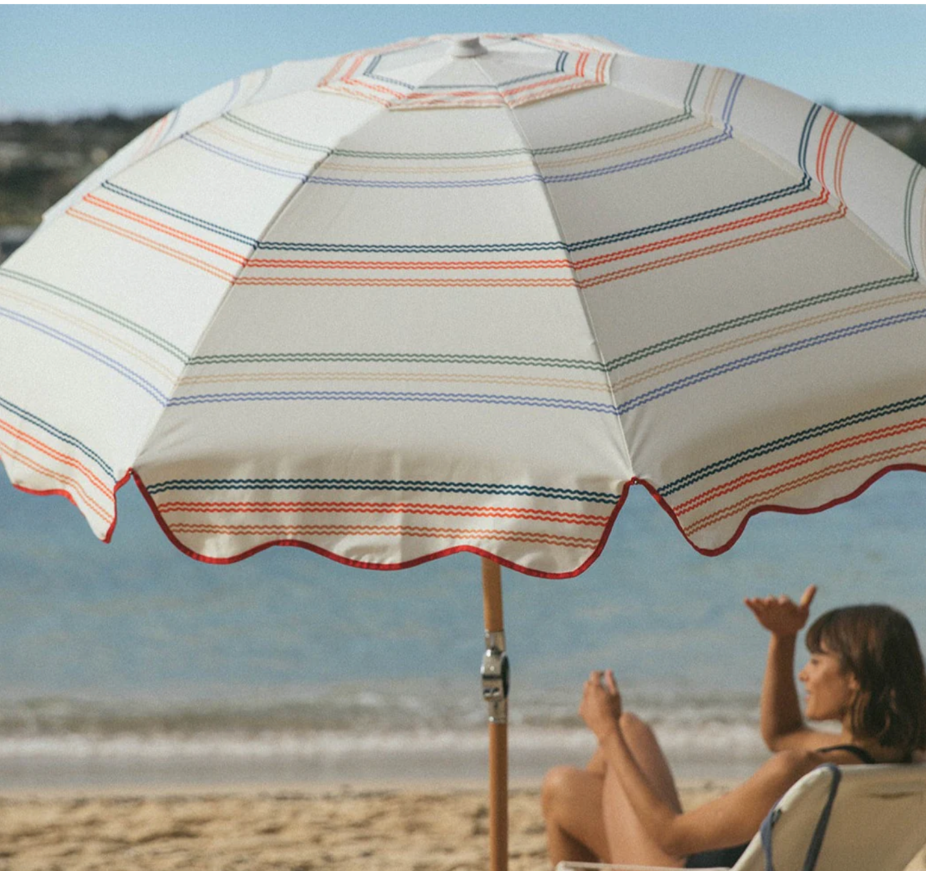 Basil Bangs Ribbon Premium Beach Umbrella