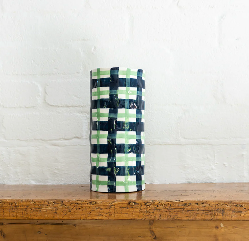 Noss. Large Gingham Vase
